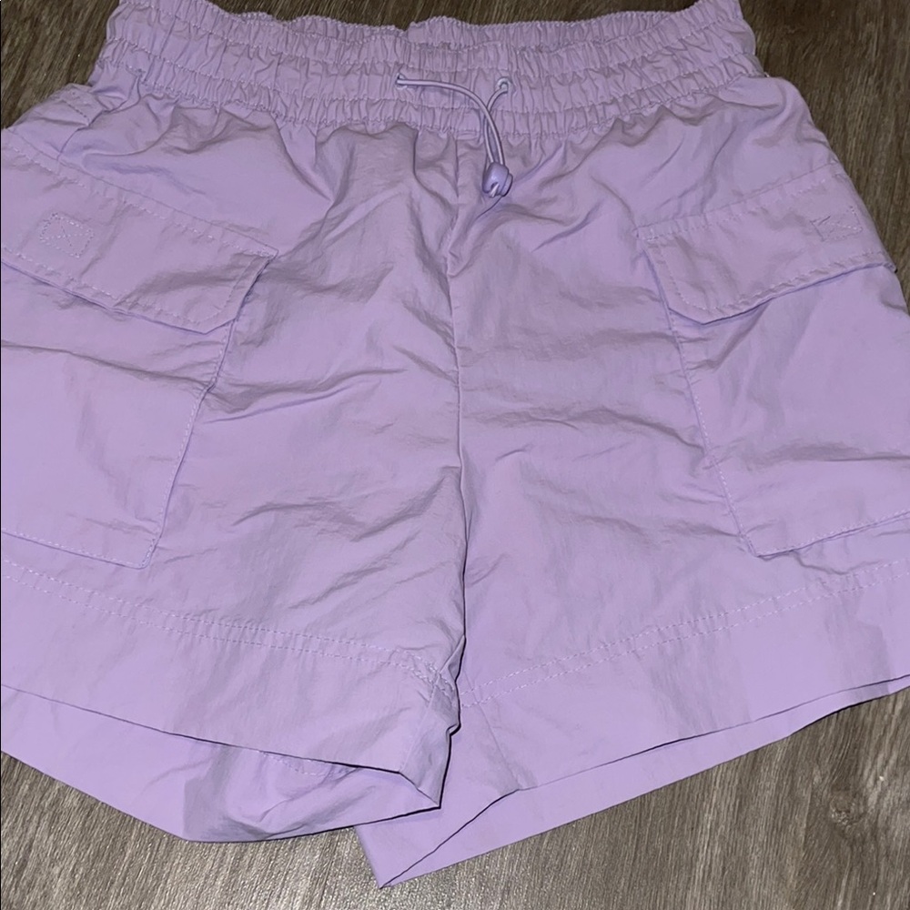 Old Navy Purple Cargo Shorts with Elastic Waistband